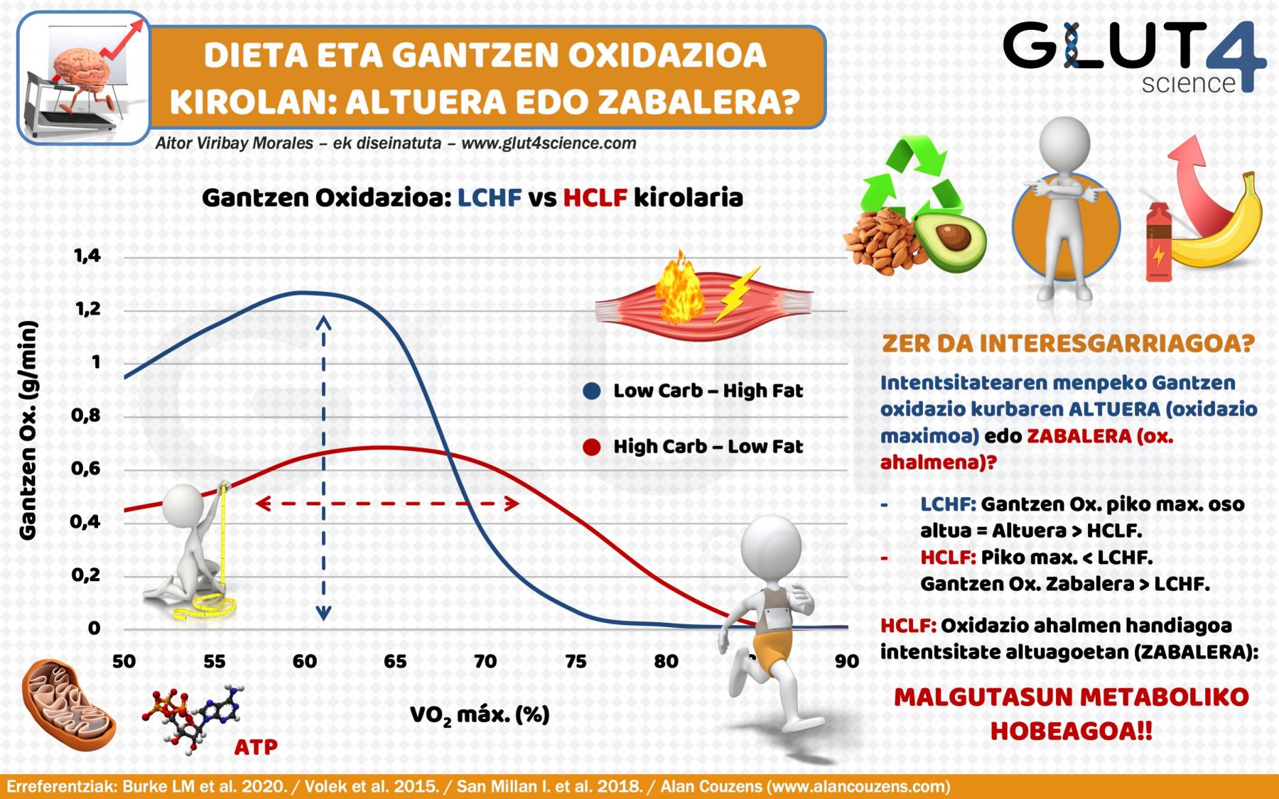 Gantzen oxidazioa kirolarietan: Dieta Low Carb eta High Fat